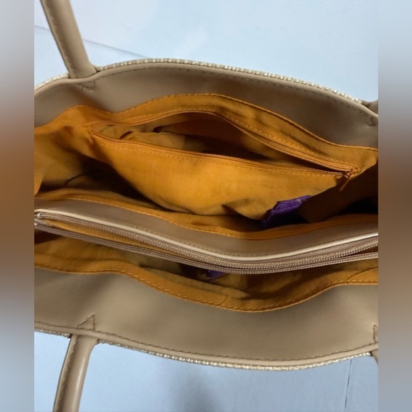 Bueno Multicolor Women Tan  bag  Leather Woven Straw Like Tropical - Picture 12 of 15